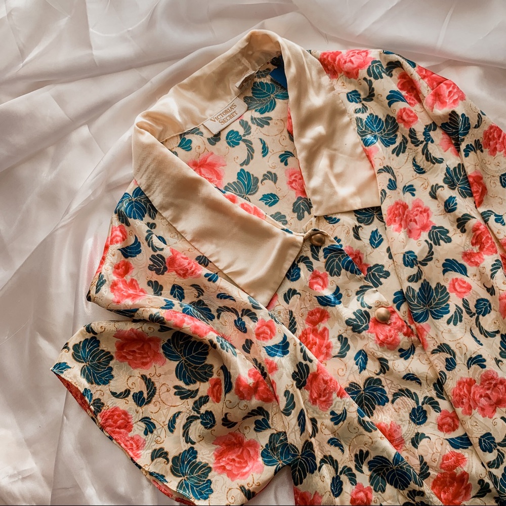 Vintage Victoria's Secret Floral PJ Set SZ S